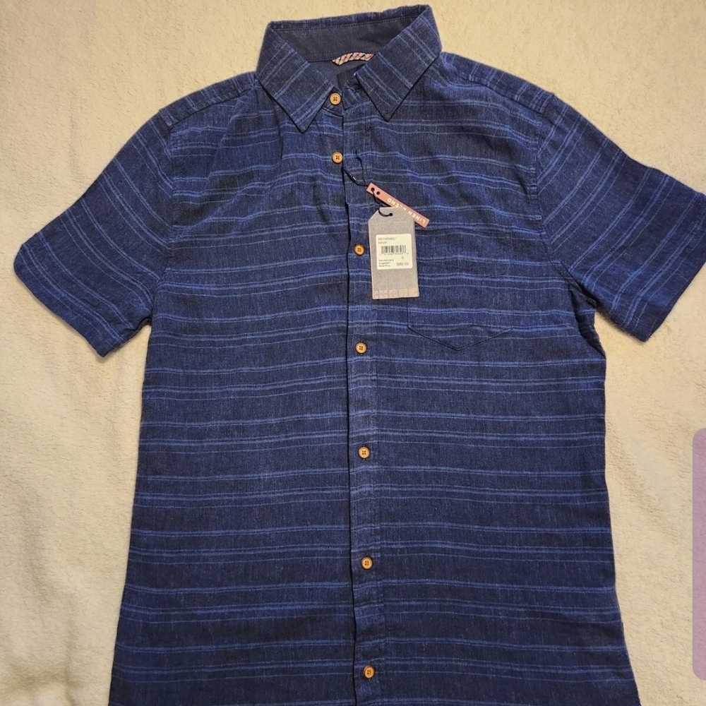 Ben Sherman Navy Striped Button Down Shirt